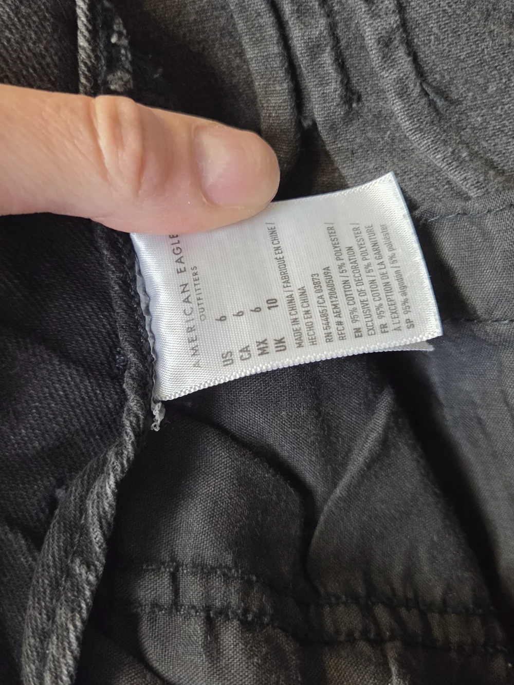American Eagle Outfitters High-Waist Black Denim Paperbag Shorts with Tie Belt